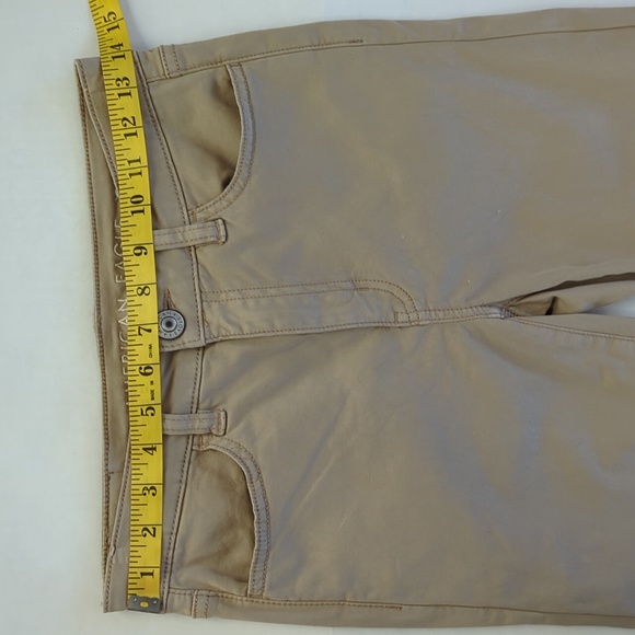 AEO Super Stretch Hi-Rise Jegging 2R Tan Brown Pockets - Picture 13 of 16